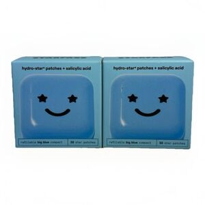 Starface Big Blue Compact + 32 Star Patches w/Salicylic Acid‎ Lot Of 2